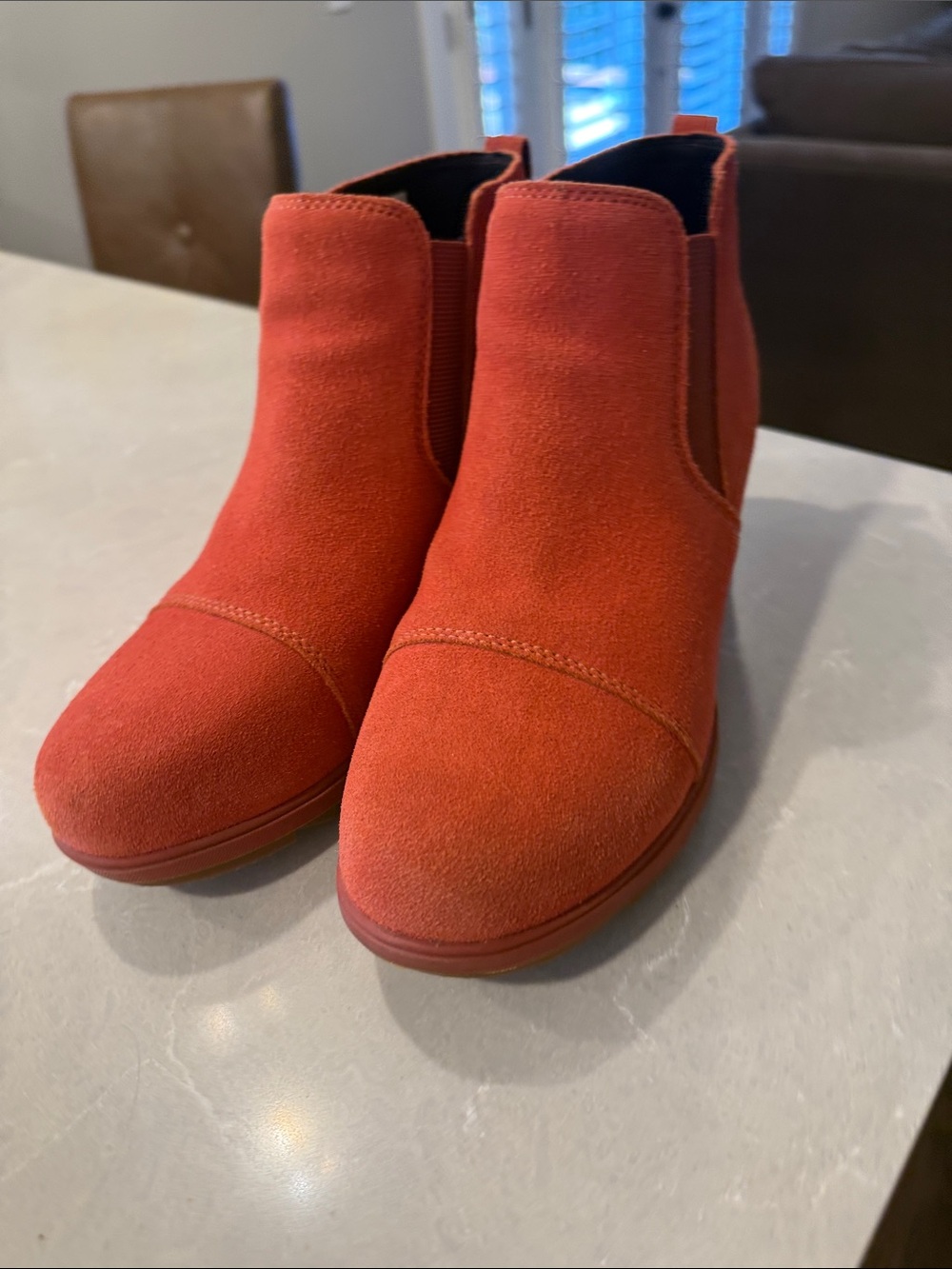 Women’s Sorel Red Suede Ankle Booties - 8.5